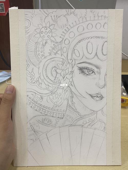 手绘临摹戏曲风_手绘_临摹_戏曲_文化_绘画