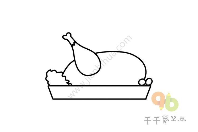 鸡肉简笔画图片带颜色 鸡肉简笔画图片带颜色,鸡肉简笔画图片,菜品简