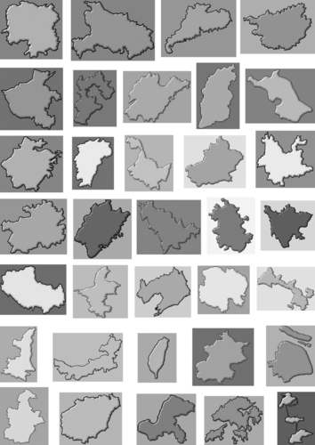 各省空白轮廓图(全)