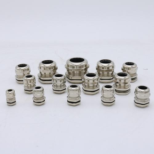 金属电缆防水接头 铜镀镍格葛兰头锁母m12x1.5m16*1.