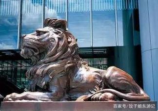 汇丰银行门口铜狮子