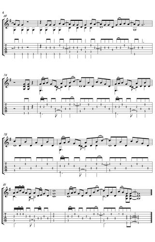 前前前世指弹谱_动画电影《你的名字》主题曲_吉他独奏谱(2)
