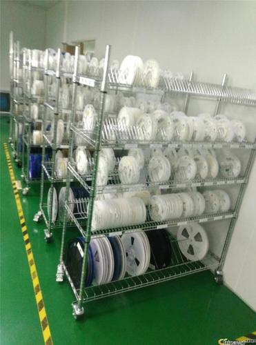 smt料盘车物料车smt物料架双峰网架镀铬线网货架电子仓储料盘货架