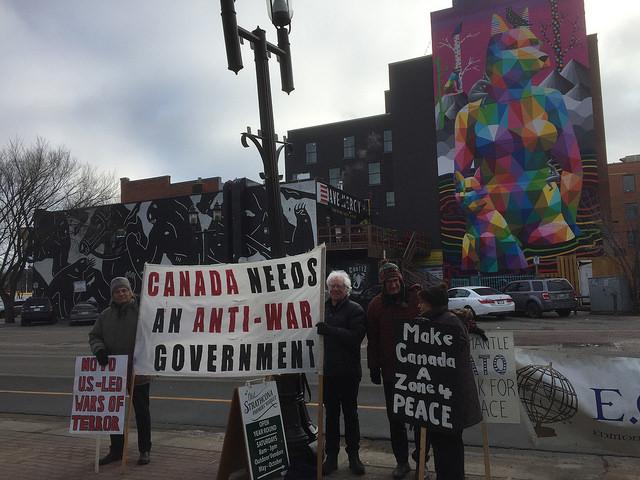 ecawar anti-war picket - nov. 24, 2018