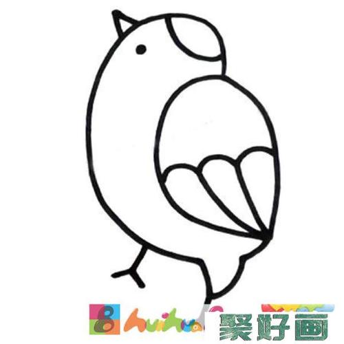 黄雀简笔画的画法步骤教程怎么画简笔画教程