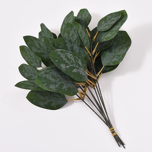 跨境专供仿真单支带果尤加利 diy装饰插花桉树叶子短枝带果金钱叶