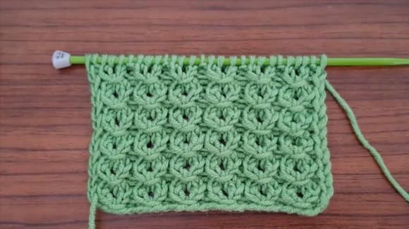 漂亮的铜钱花棒针编织图案,给男士或男孩织夹克或开衫很不错