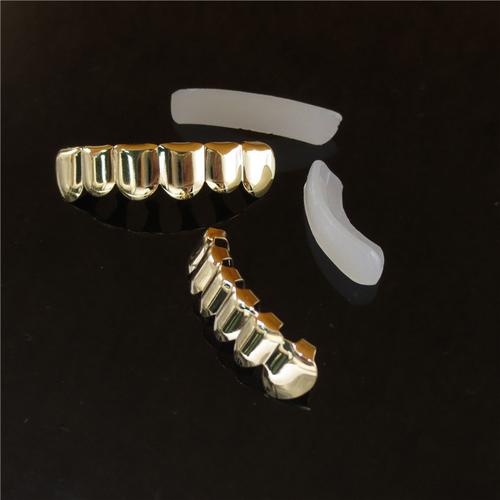 hiphop嘻哈镀金牙套teeth grillz朋克金属牙套自杀小队小丑同款