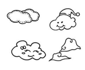 白云简笔画教程