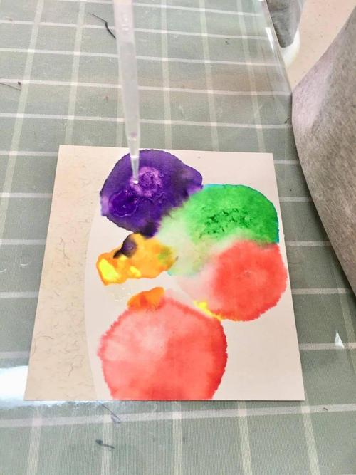 美工教室奇妙的酒精晕染画