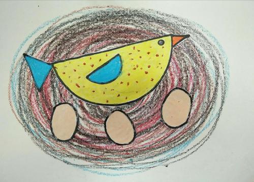 《鸟窝》绘画过程