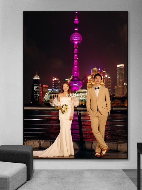 上海外滩夜景婚纱照91送你漫天星辰的浪漫_婚纱照_夜景_外滩_浪漫
