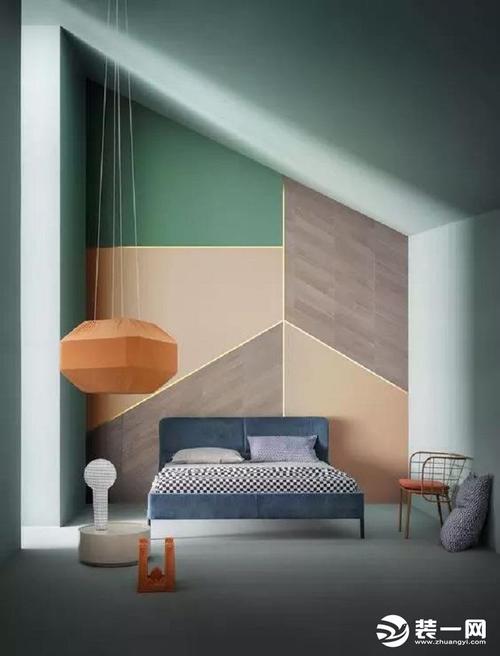 颜色大胆撞起来几何撞色墙面让你的家从此告别单调