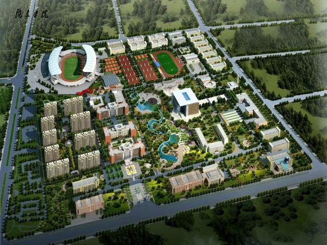 陇东学院鸟瞰图
