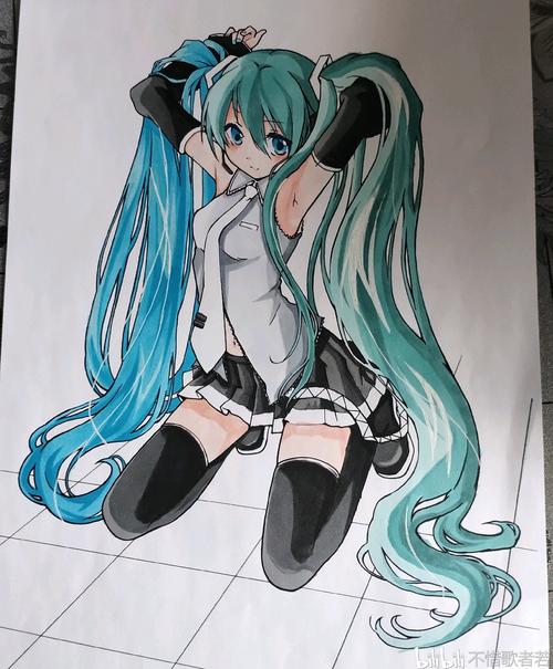 【初音未来】谁都不曾听过的初始之音,来自未来的访客(马克笔手绘)