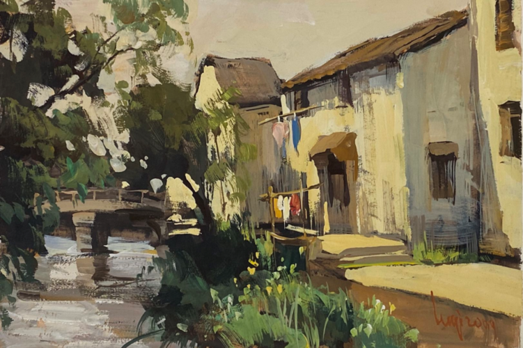 水粉画欣赏丨经典重现陆琦水粉写生风景作品选