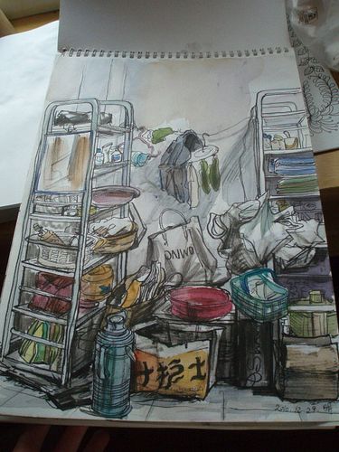 速写《我的宿舍》