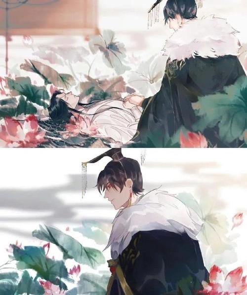 海棠花飘在水面,楚晚宁或许来过,只是不愿意看见踏仙帝君这么伤心