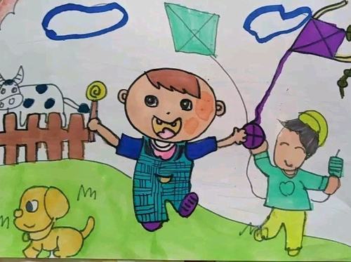 四年级美术——《放学了》优秀作品展示