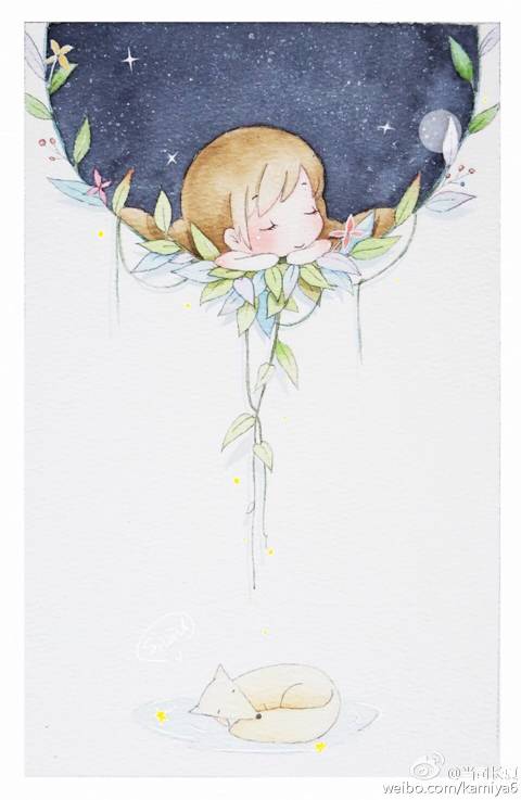 彩铅手绘小清新贺卡 手绘小清新贺卡