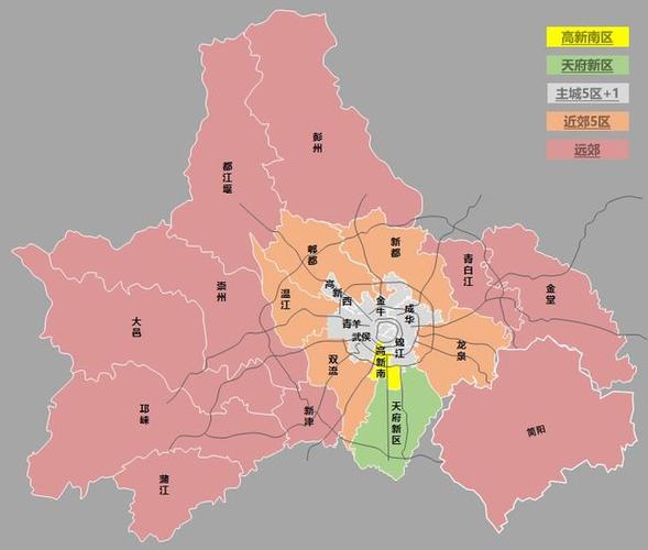 成都限购区域划分说明图 1,新房,二手房,法拍房 ①成年单身(男22周岁