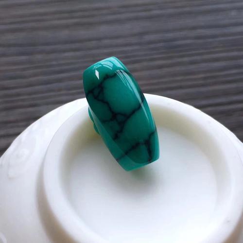 这个网花美吧绿松石高瓷无事牌桶珠吊坠_绿松石_吊坠