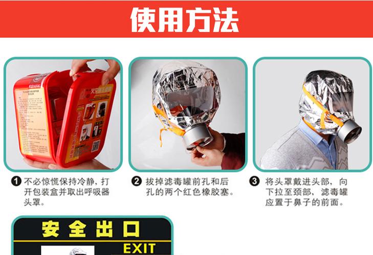 迈多多 酒店防毒面罩消防面具防护防烟防火灾逃生自救呼吸器家用宾馆