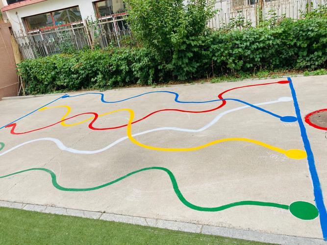 户外沙包游戏地面绘制活动