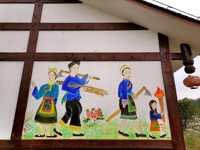 川南王武寨村苗族墙绘