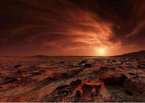 火星神秘人影紧靠石壁紧盯探测器想动手火星生命近在咫尺