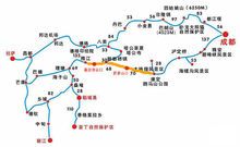 川藏南线指318国道雅安和甘孜州段 ,从成都出来后,中途中转节点依次为