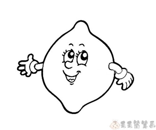 各种水果拟人角色简笔画