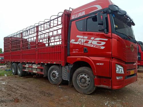 汽摩及配件 商用车 货车 二手高栏车 解放jh6前四后八苍栏车 9米6高栏