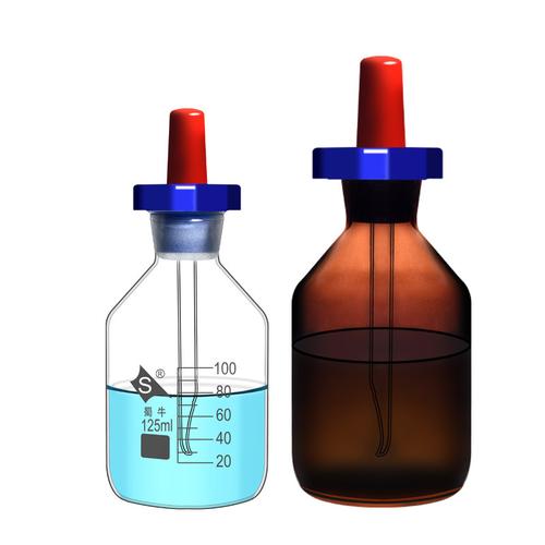 蜀牛透明棕色英式滴瓶玻璃滴瓶 胶头滴管30 60 125ml化学实验器材