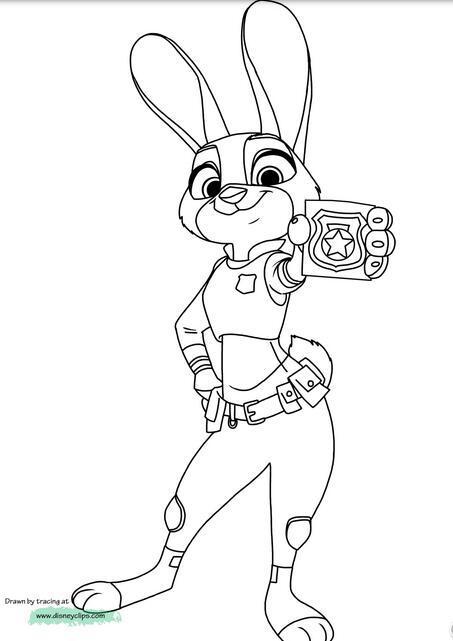 疯狂动物城兔子朱迪简笔画图片大全(3)