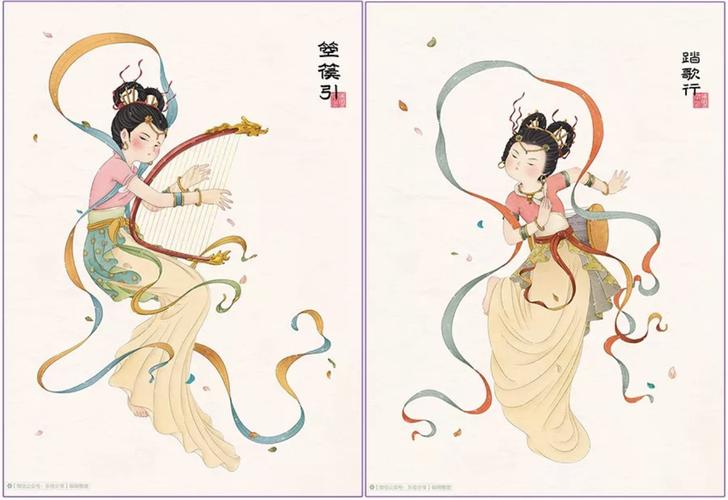 敦煌飞天艺术·完成-红黄蓝思维美术b班