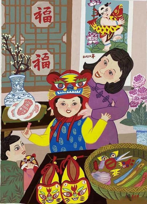 如虎添艺欢度春节喜迎新年丨福虎迎新春乐享幸福年虎年说画虎