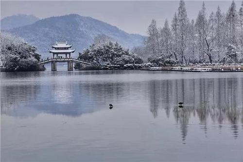 杭州杭州西湖雪景图片