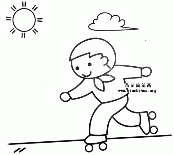 教程 滑旱冰简笔画图解教程 关于滑旱冰的资料: 滑旱冰,又叫轮滑,滚轴