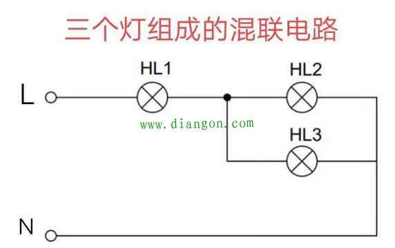 三个白炽灯串联电路三个灯有一个没有接零线也会亮为什么