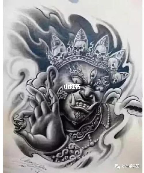 大黑天纹身图案 大黑天神纹身图案 纹身手稿 纹身素材