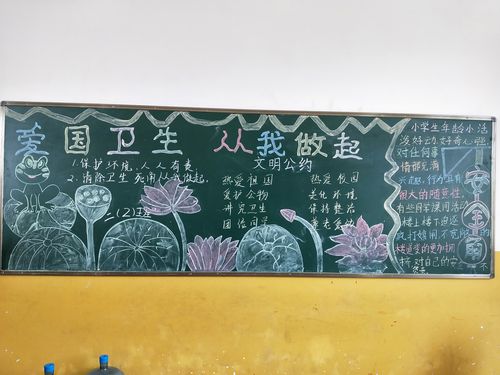 马街小学以"爱国卫生运动"为主题黑板报 2020年9月