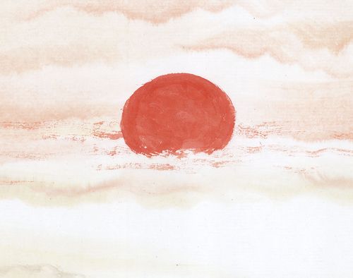 日出东方近现代巨幅山水迎客松东方日出东方国画国画