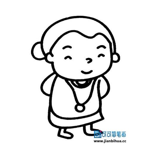 人物头像简笔画图片美甲图片 人物头像正面简笔画(4)