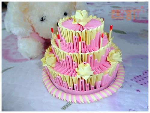 幼儿卡纸手工蛋糕 简单立体生日蛋糕折纸