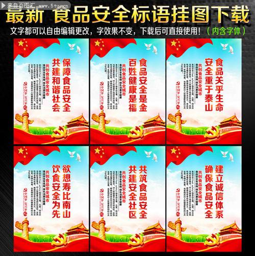 食品安全标语宣传墙素材