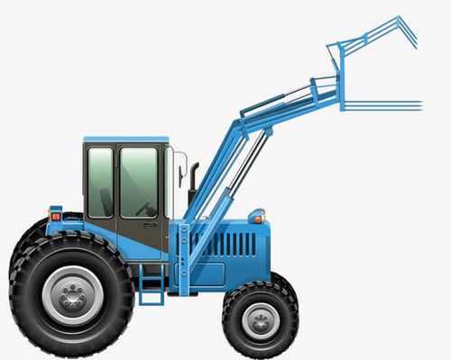 蓝色,吊车,动画,逼真