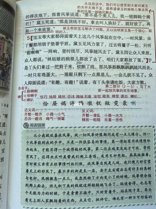 「课堂笔记」五下8《红楼春趣》