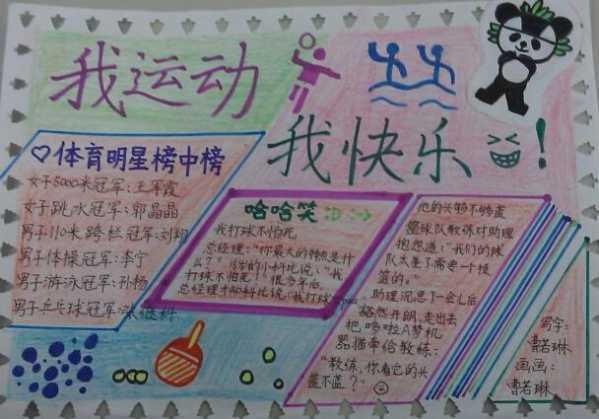 我运动我快乐的图片 小学生体育手抄报图片