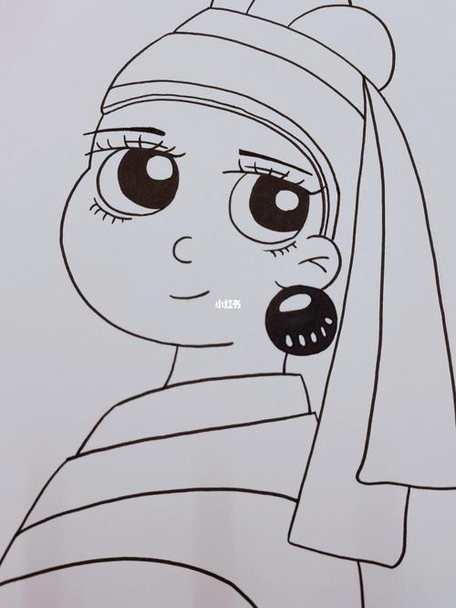 q版的戴珍珠耳环的少女(附有步骤图)